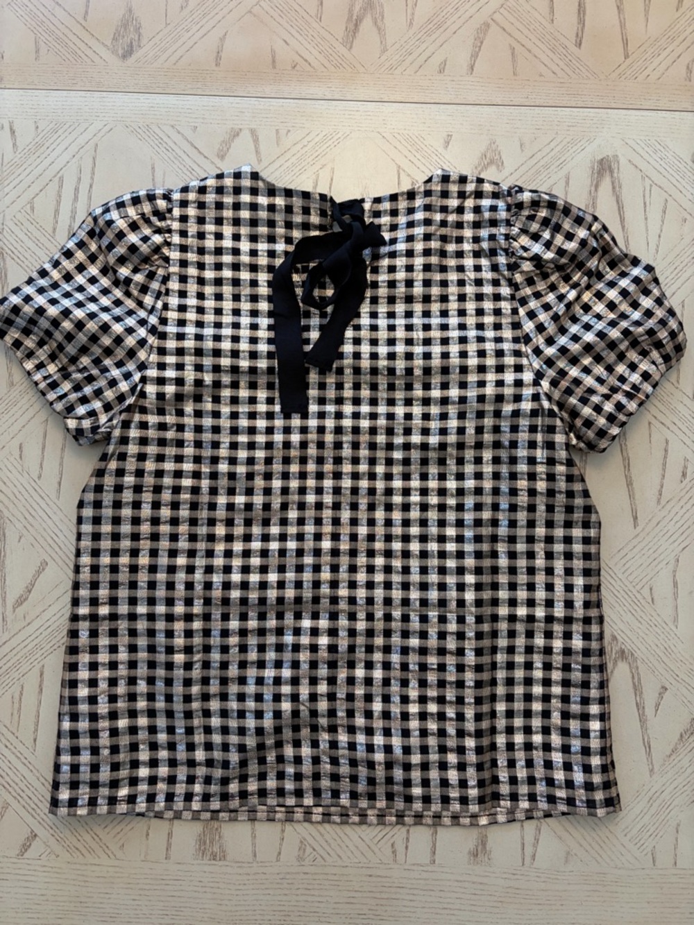 J. Crew Metallic Plaid Blouse - Picture 9 of 14
